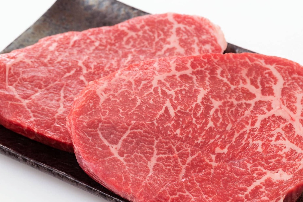 Ａ５級のヒレ肉ステーキ<br />